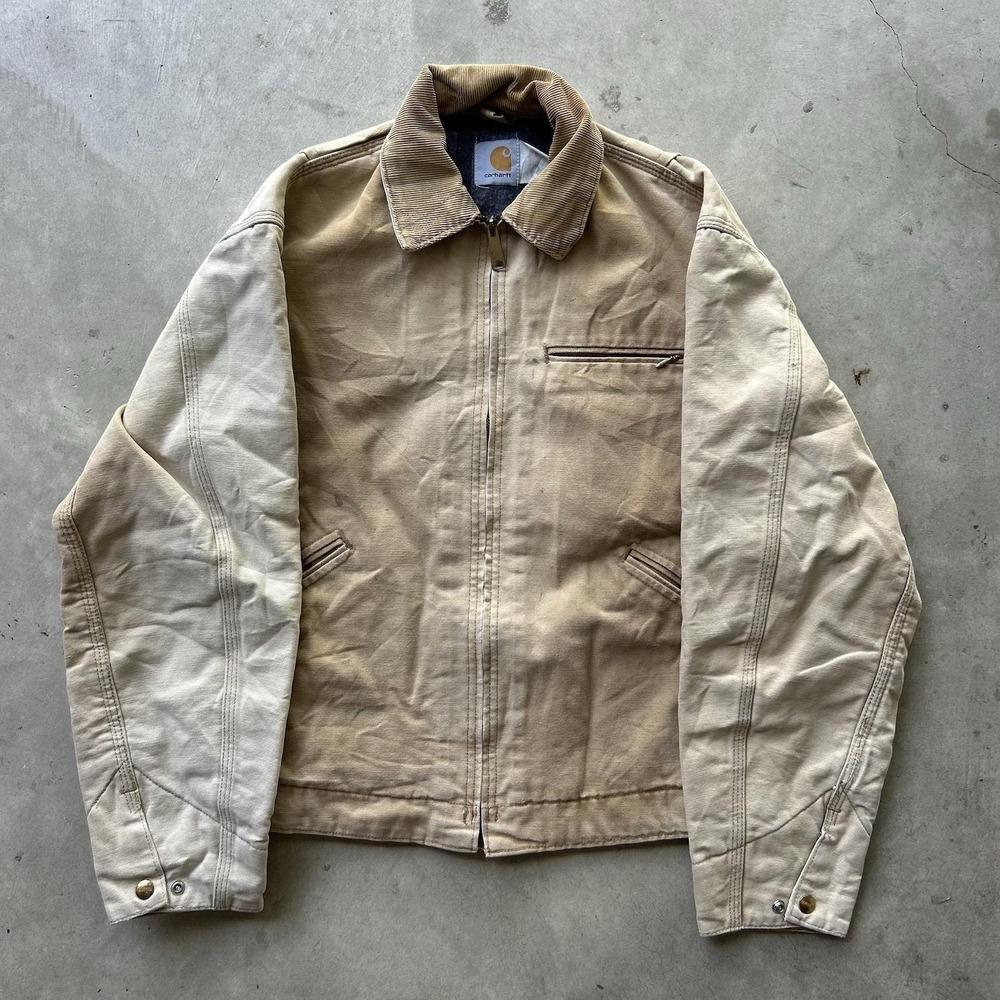 Vintage Carhartt Detroit Jacket Brown Lined Men's‎ Size M/40 6BLJ 80s Distressed